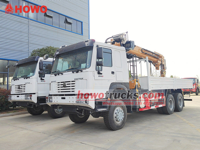 Xe cẩu cần trục HOWO 6x6 có chức năng khoan
