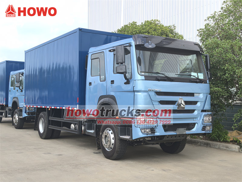 HOWO 6 wheeler heavy duty van truck