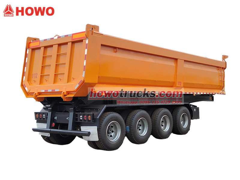 Heavy Duty 4 Axles Tipper Semi Trailer