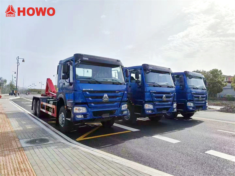 3 units HOWO 6X4 hook lift garbage truck