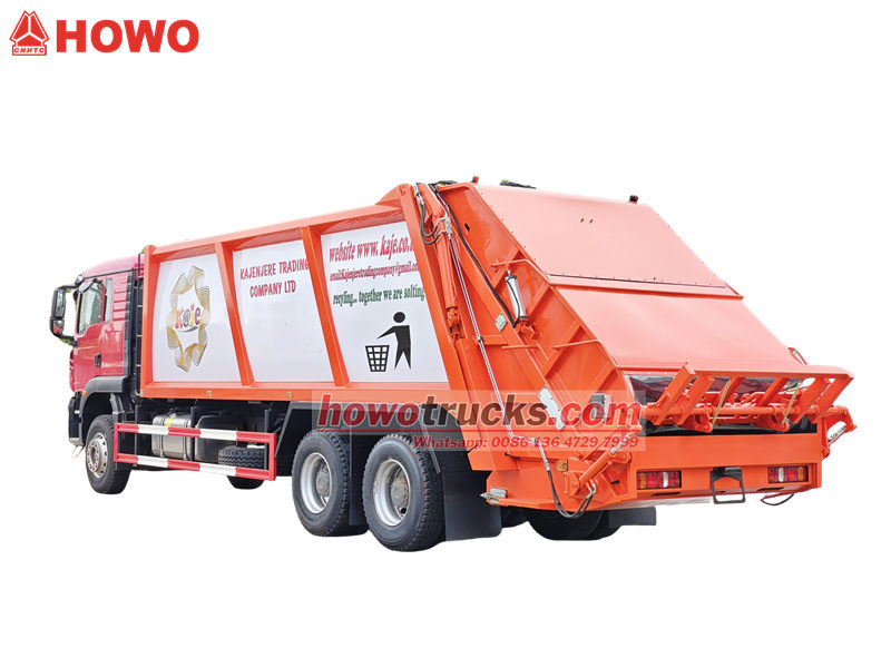HOWO 20cbm rear loader truck