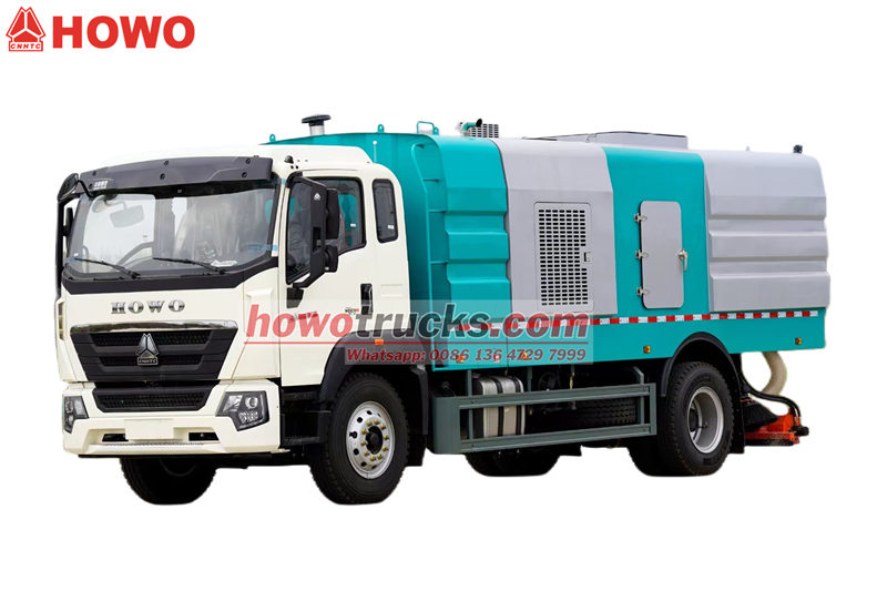 HOWO heavy cleaning sweeper truck
