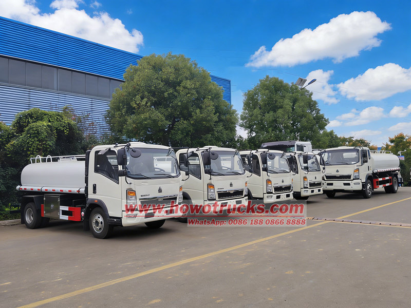 HOWO water tanker trucks for export
