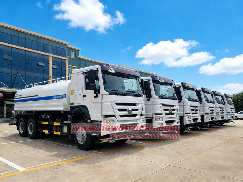 HOWO water sprinkler trucks batch delivery