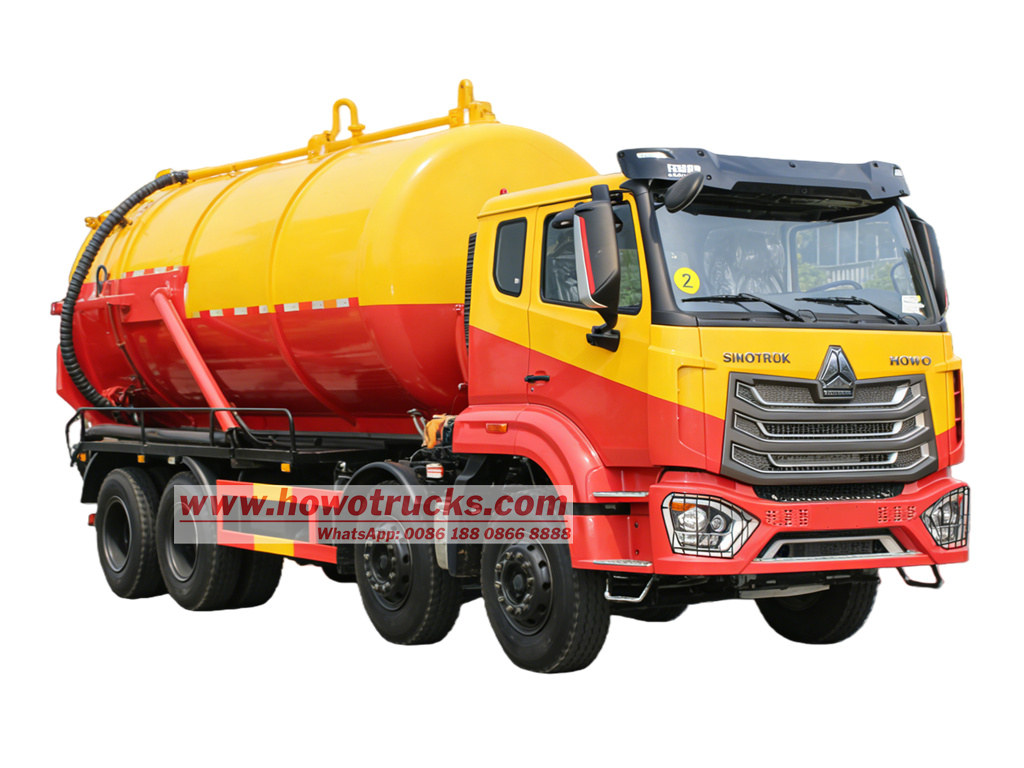 HOWO 8x4 sludge vacuum pump truck