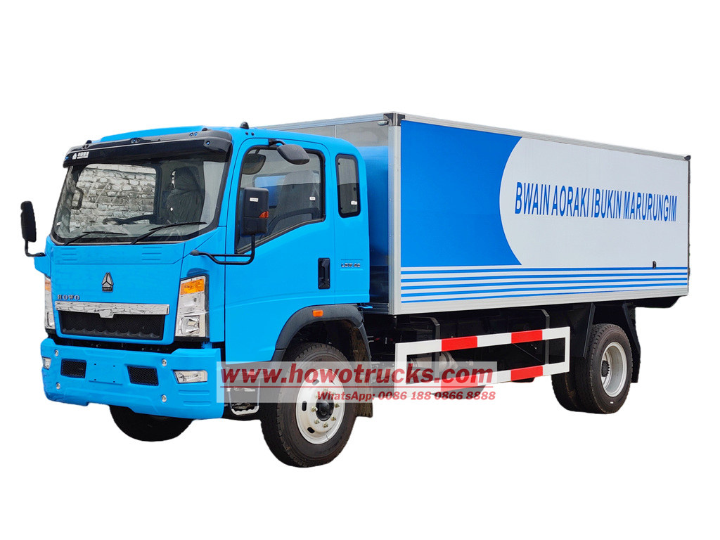 HOWO Aluminum cargo van truck