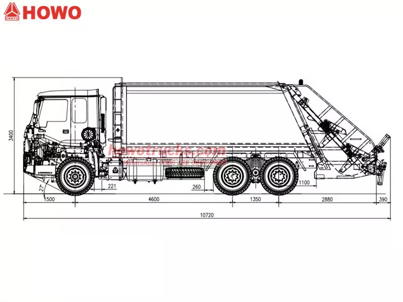 Xe tải ép rác hạng nặng Howo 20M3