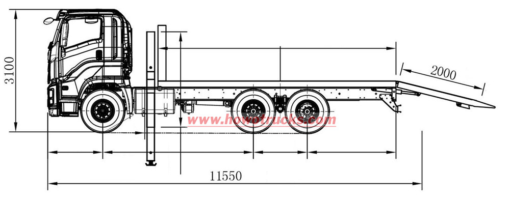 HOWO self loading truck drawing