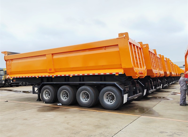 80 unit heavy duty dumper semitrailers are exported to east africa