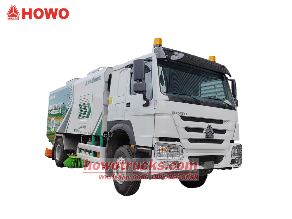 HOWO 300HP 10cbm vacuum sweeping truck
